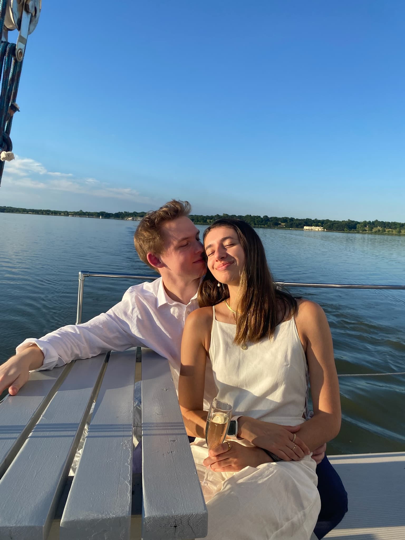 Golden hour on the sailboat